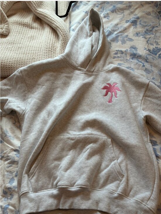 Pink Palm Puff Sweaters - Pink Palm Puff hoodie Size M